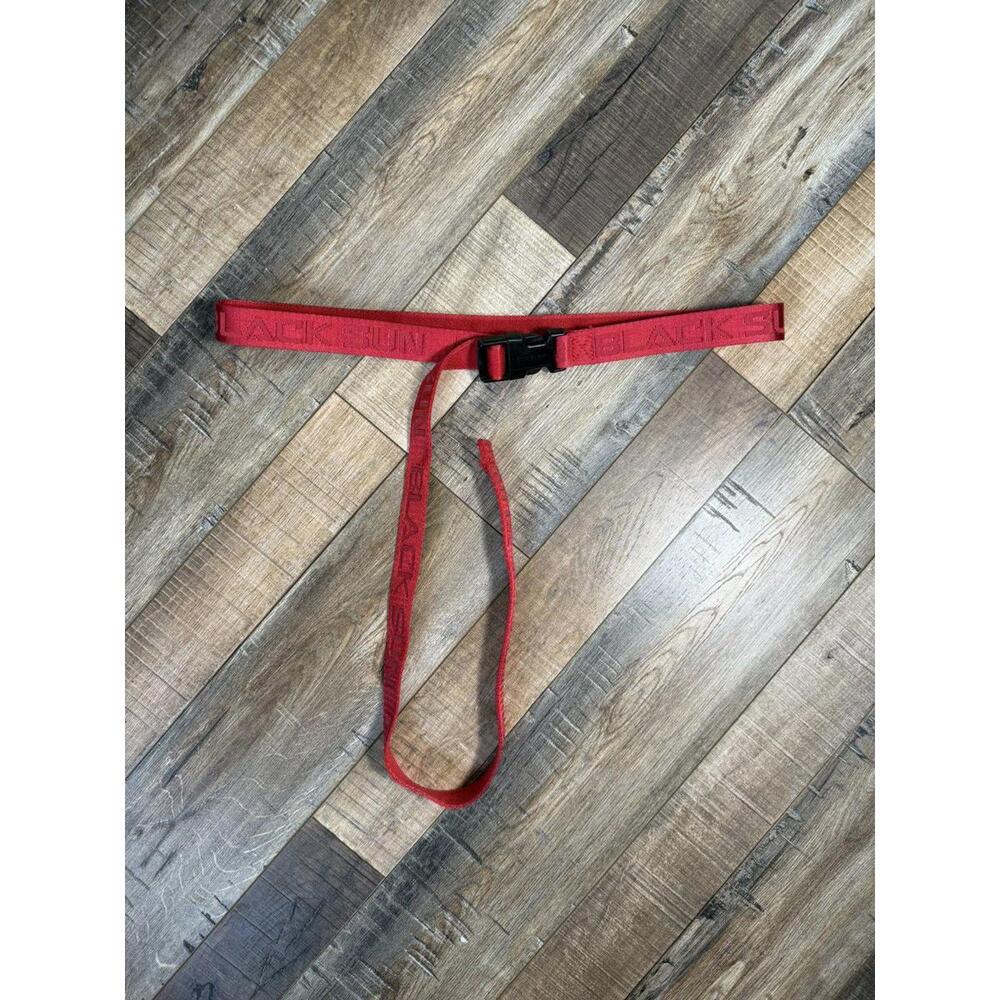 Extra Long Black Sun Belt in Red